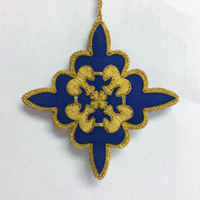 Load image into Gallery viewer, Fleur-de-Lis Star Zardozi Ornament - Tara Projects