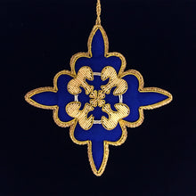 Load image into Gallery viewer, Fleur-de-Lis Star Zardozi Ornament - Tara Projects