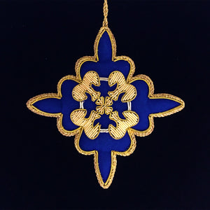 Fleur-de-Lis Star Zardozi Ornament - Tara Projects