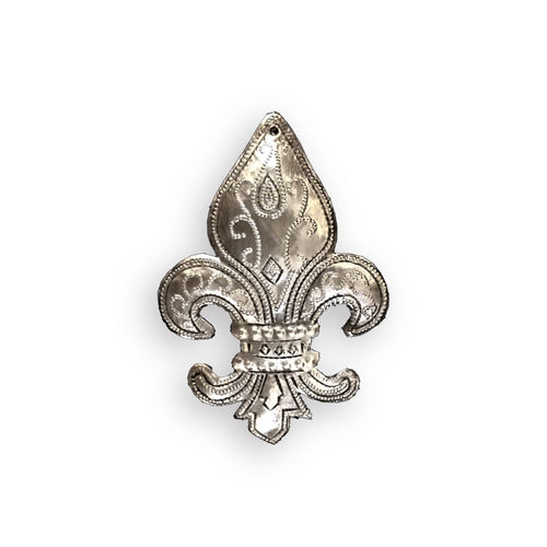 Ornament 4 inch Fleur-de-Lis Metal Art - Croix des Bouquets